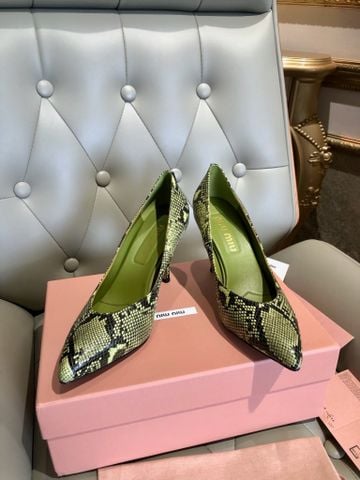 GIÀY CAO GÓT NỮ MM MŨI NHỌN VÂN DA RẮN THANH LỊCH GÓT 7.5CM