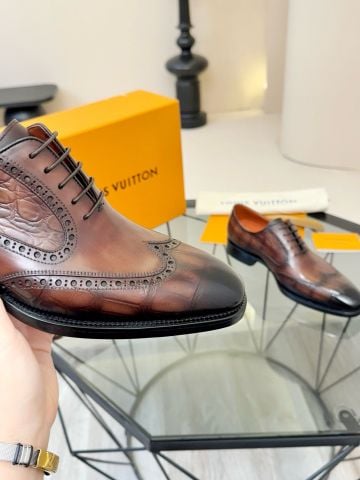 GIÀY NAM L*V OXFORD CROCO PATINA NGHỆ THUẬT LIMITED EDITION