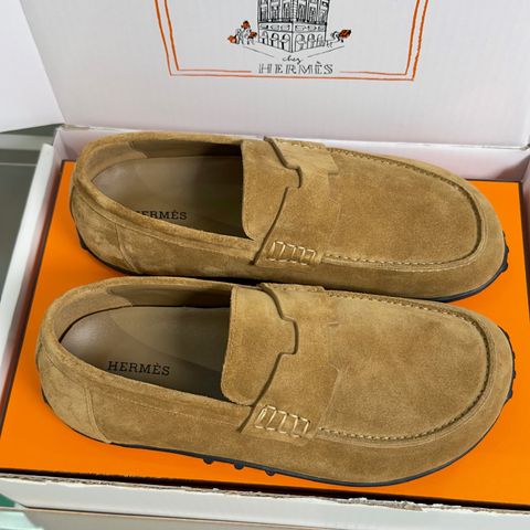 GIÀY LOAFER NỮ H M DÒNG LAZY DA BÊ LỘN CHI TIẾT H CUT-OUT ĐẾ MEDOR
