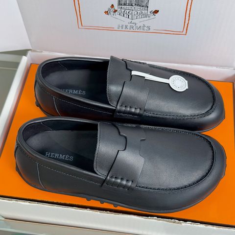 GIÀY LOAFER NỮ H M DÒNG LAZY DA BÊ MẶT H CUT-OUT ĐẾ MEDOR ÊM GỌN