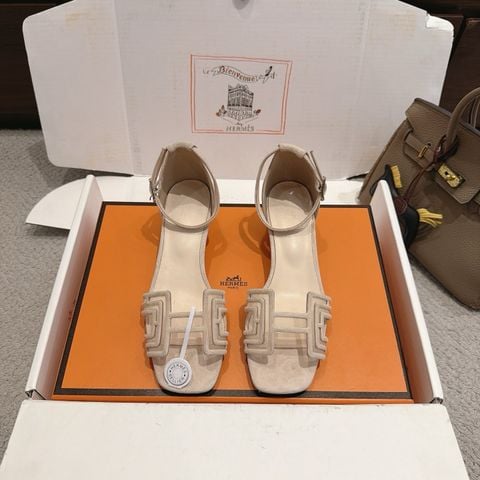 SANDAL CAO GÓT NỮ H M JOY – PHIÊN BẢN JOY 40/70/105, DA DÊ SUEDE PHỐI MESH, 3 ĐỘ CAO GÓT