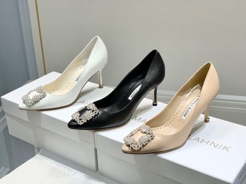 GIÀY CAO GÓT NỮ MB DA BÒ CAO CẤP KHÓA ĐÁ SNOW CRYSTAL CAO 5CM / 7CM / 10CM