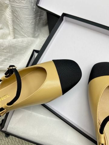 SANDAL SLINGBACK NỮ CN MŨI VUÔNG PHỐI MẢNG TINH GỌN, DÁNG THANH LỊCH