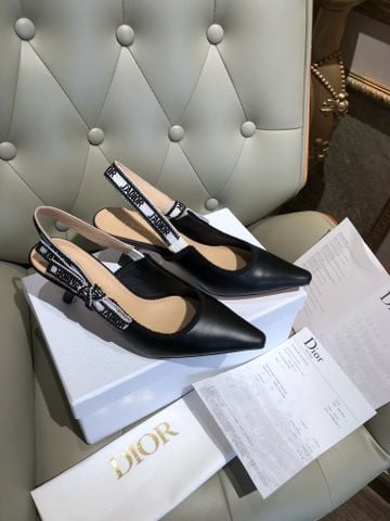 GIÀY CAO GÓT NỮ D J’ADIO SLINGBACK MŨI NHỌN – RIBBON THÊU & GÓT COMMA 6,5CM