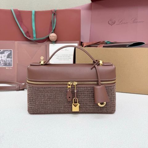 TÚI XÁCH NỮ LP EXTRA BAG L23 PHOM HỘP PHỐI CASHMERE KHÓA PADLOCK