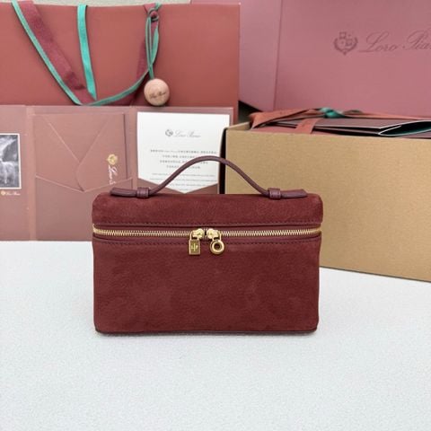 TÚI XÁCH NỮ LP EXTRA POCKET L19 DA BÊ MÀI MỜ PHOM HỘP MINI CẦM TAY ĐEO CHÉO