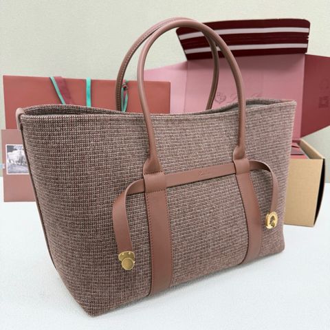 TÚI XÁCH NỮ LP GHIERA SHOPPER CỠ ĐẠI 40CM JACQUARD DỆT PHỐI DA