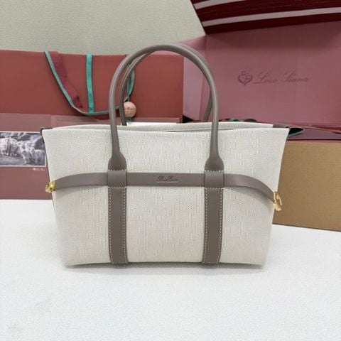 TÚI XÁCH NỮ LP GHIERA SHOPPER CANVAS VIỀN DA KHÓA GHIERA THANH LỊCH