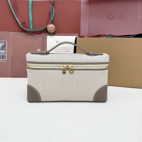 TÚI XÁCH NỮ LP EXTRA POCKET L19 CANVAS VIỀN DA KHÓA MY CHARMS DÁNG MINI SANG TRỌNG