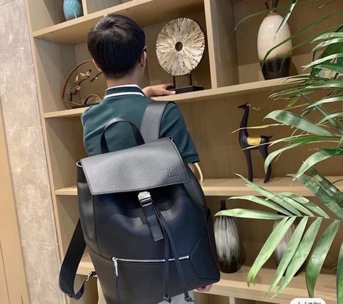 BALO UNISEX LWE PUZZLE BACKPACK DA BÒ VÂN MỊN FORM KHỐI CẮT GHÉP ANAGRAM DẬP NỔI