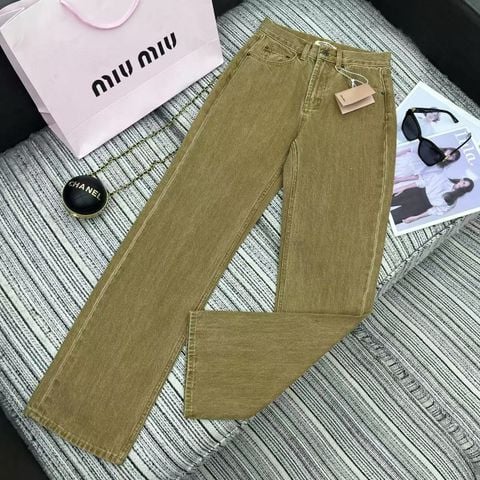 Quần jeans nữ ống đứng mi.u mi.u*  thêu túi độc đáo màu đẹp