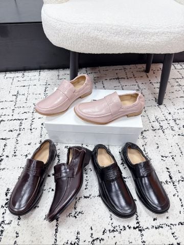 GIÀY LOAFER NỮ MM6 DÁNG LƯỜI PHOM MỀM CỔ BO CO GIÃN ĐẾ DA THẬT THANH LỊCH