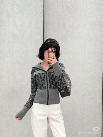 ÁO KHOÁC LEN NỮ Di*or* ĐẢO MẶT THỜI THƯỢNG