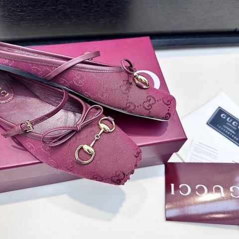 GIÀY BÚP BÊ NỮ GC HORSEBIT GG CANVAS DÁNG MARY JANE THANH LỊCH