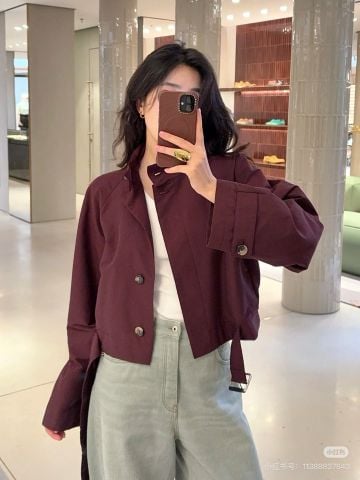 ÁO KHOÁC NỮ Loe*We* 2025 – CỔ ĐỨNG & CỔ VEST 2 TRONG 1
