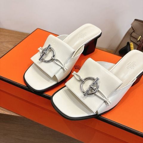 SANDAL FLAT NỮ DÁNG SLIDE KHÓA GLENAN DA BÒ 4,5cm