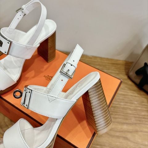 SANDAL CAO GÓT NỮ H M KHÓA KIM LOẠI PHA DA PHIÊN BẢN MỚI