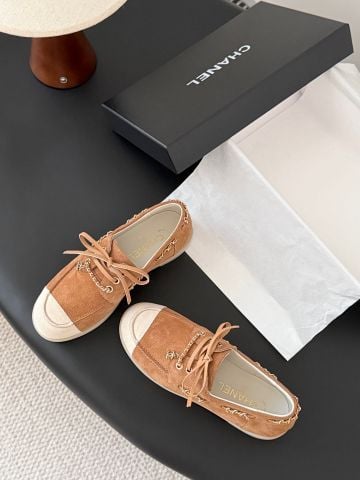 GIÀY NỮ CHAN* DA LỘN MŨI PHỐI 2 TONE PHIÊN BẢN 26C