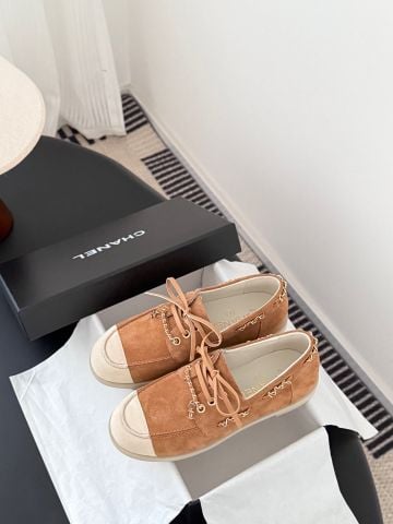 GIÀY NỮ CHAN* DA LỘN MŨI PHỐI 2 TONE PHIÊN BẢN 26C