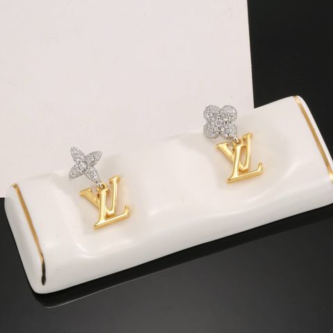 BÔNG TAI NỮ L V TWIG MONOGRAM FLOWER ĐÍNH ĐÁ – PHOM RƠI THANH LỊCH, HIỆU ỨNG SÁNG SANG TRỌNG