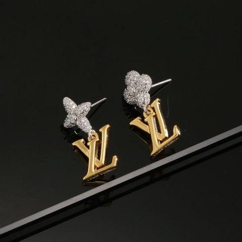 BÔNG TAI NỮ L V TWIG MONOGRAM FLOWER ĐÍNH ĐÁ – PHOM RƠI THANH LỊCH, HIỆU ỨNG SÁNG SANG TRỌNG