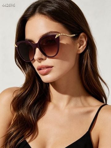 KÍNH MẮT NỮ BV* SERPENTI VIPER GỌNG MẮT MÈO GỌNG ACETATE PHỐI CÀNG KIM LOẠI VÂN RẮN