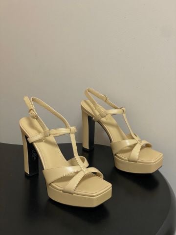 SANDAL CAO GÓT NỮ CN DÒNG 26P MŨI VUÔNG QUAI CHỮ T GÓT 12CM ĐẾ 3CM