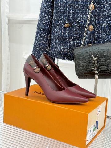 GIÀY CAO GÓT NỮ L V MŨI NHỌN SLINGBACK HOẠ TIẾT MONOGRAM ĐÍNH ĐÁ