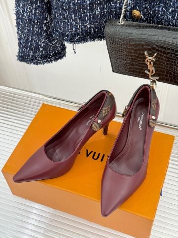 GIÀY CAO GÓT NỮ L V MŨI NHỌN SLINGBACK HOẠ TIẾT MONOGRAM ĐÍNH ĐÁ