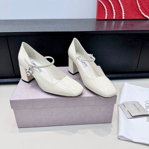 GIÀY CAO GÓT NỮ JC NƠ BƯỚM TREO NGỌC TRAI – GÓT THÔ 6.5CM THANH LỊCH