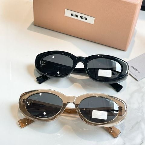 KÍNH MẮT NỮ MM DÁNG OVAL BẢN DÀY LOGO KIM LOẠI NỔI SANG CHẢNH