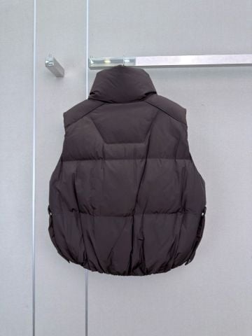 ÁO GILE PHAO NỮ P R D STAND-COLLAR DOWN VEST – CỔ DỰNG, 90% LÔNG NGỖNG TRẮNG