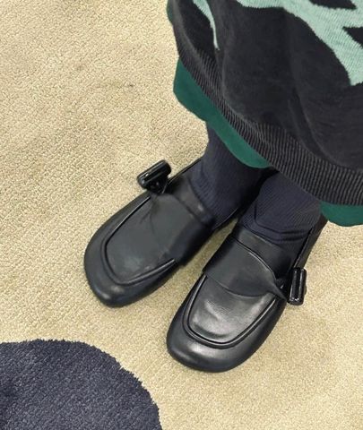 GIÀY LOAFER NỮ LW* PHOM MỀM CỔ ĐIỂN KHÓA HÌNH HỌC THANH LỊCH