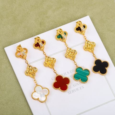 Bông Tai Nữ Van* Cleef* Tứ Lá Cỏ & Tam Hoa