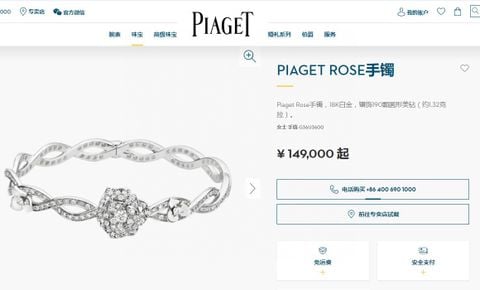 Vòng tay nữ PG* Rose đính kim cương