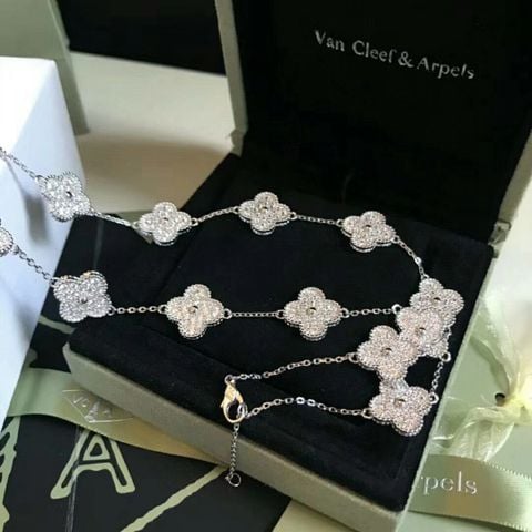 VÒNG CỔ NỮ Van* Cleef* 20 CÁNH HOA FULL ĐÁ – ĐẲNG CẤP & MAY MẮN