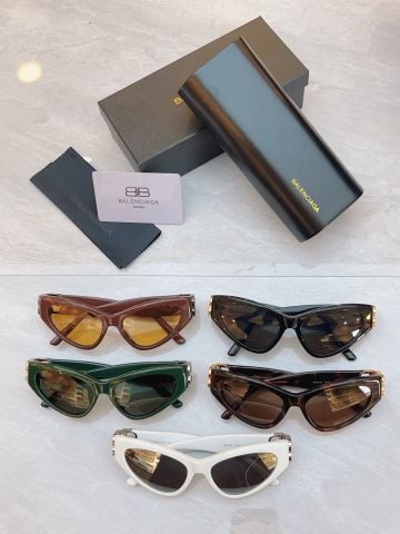 KÍNH MẮT NỮ BALENCIAG* DÁNG MẮT MÈO OVAL GỌNG ACETATE BẢN DÀY LOGO BB KIM LOẠI HAI BÊN