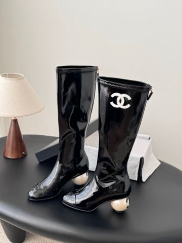 BOOT NỮ CN GÓT NGỌC TRAI CỠ LỚN – MŨI CAP-TOE SANG TRỌNG