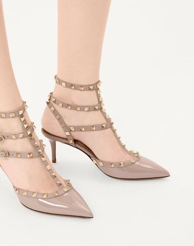 GIÀY CAO GÓT NỮ VLT ROCKSTUD DÂY QUẤN CỔ CHÂN TÔN CHÂN SANG CHẢNH