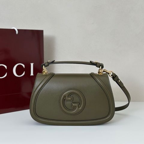 Túi xách nữ GUCC* Signature GG Embossed Soho – Forest Green
