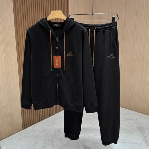 BỘ NỈ NAM LP ZIP HOODIE THÊU HUY HIỆU – PHONG CÁCH XA XỈ TINH GIẢN