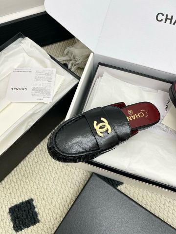 DÉP SỤC NỮ C H PHOM LOAFER MỀM – DA BÒ DẬP VÂN TỰ NHIÊN, LÓT DA CỪU