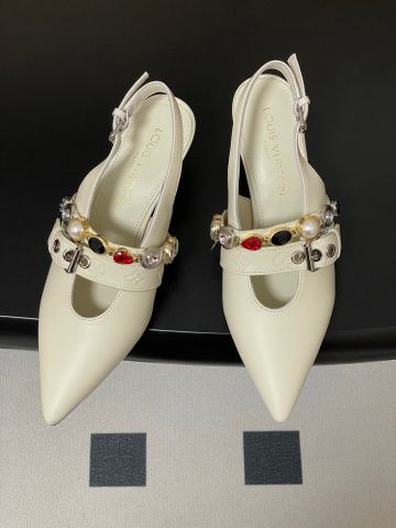 GIÀY CAO GÓT NỮ L V VIBE DÂY NGỌC ĐA SẮC – MŨI NHỌN TÔN DÁNG, PHOM SANG CHUẨN TIỆC