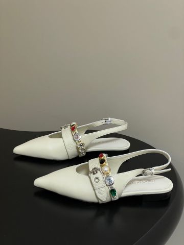 GIÀY NỮ L V VIBE ĐÍNH CHARM ĐÁ QUÝ SANG TRỌNG – MŨI NHỌN SLINGBACK TÔN DÁNG