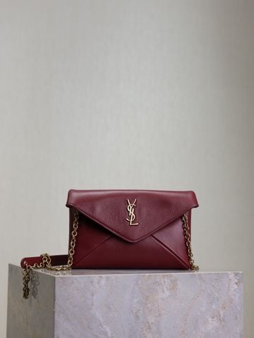TÚI XÁCH NỮ YSL*  CALYPSO MINI CHAIN – COLD RED*