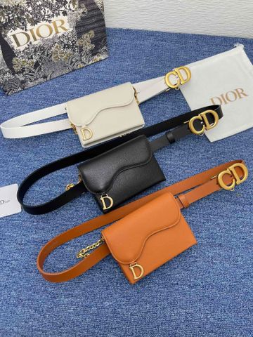 THẮT LƯNG NỮ Di**  MONTAIGNE AVENUE KÈM TÚI MINI DA BÒ CAO CẤP KHÓA CD VÀNG BÓNG