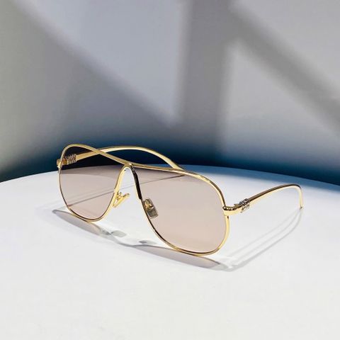 KÍNH MẮT NỮ MM FORM AVIATOR OVERSIZE GỌNG KIM LOẠI MẢNH TRÒNG GRADIENT SANG ĐỘC