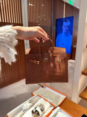 TÚI NỮ H M MINI KELLY 20 ĐỜI 1 – DA CÁ SẤU MÀU YÊN NGỰA VINTAGE, PHOM SƯU TẦM CHẤT LƯỢNG THƯỢNG HẠNG