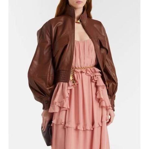 ÁO KHOÁC DA NỮ Z M LUNA BOMBER PHOM CROPPED OVERSIZED DA CỪU NAPPA – CHẤT LƯỢNG THƯỢNG HẠNG