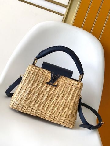 Túi xách nữ L*V  Capucines BB thủ công đan wicker